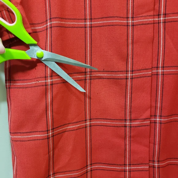 70's Vintage gold label Pendleton plaid button front dress with pockets … - Picture 11 of 16